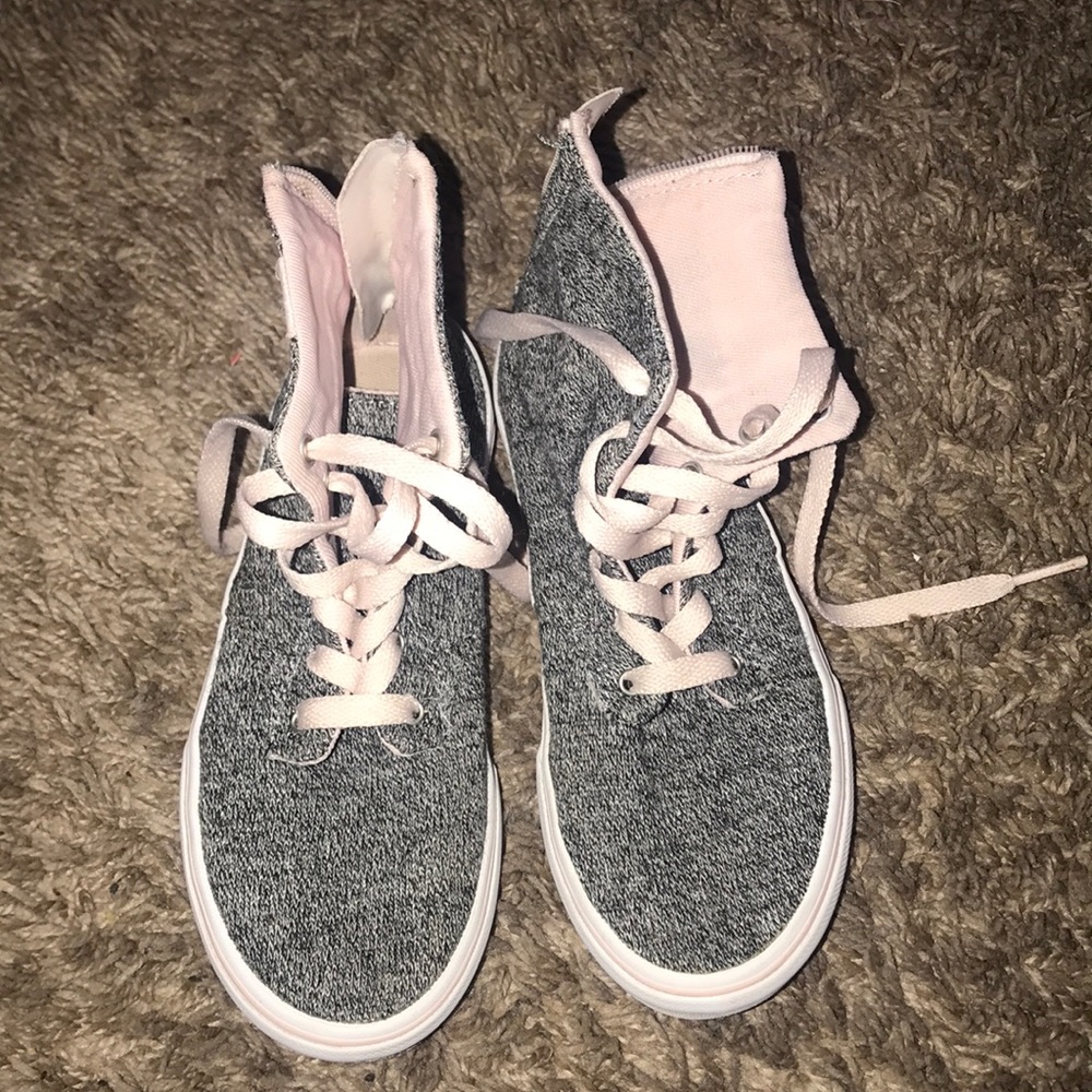 Little girls high zip Vans